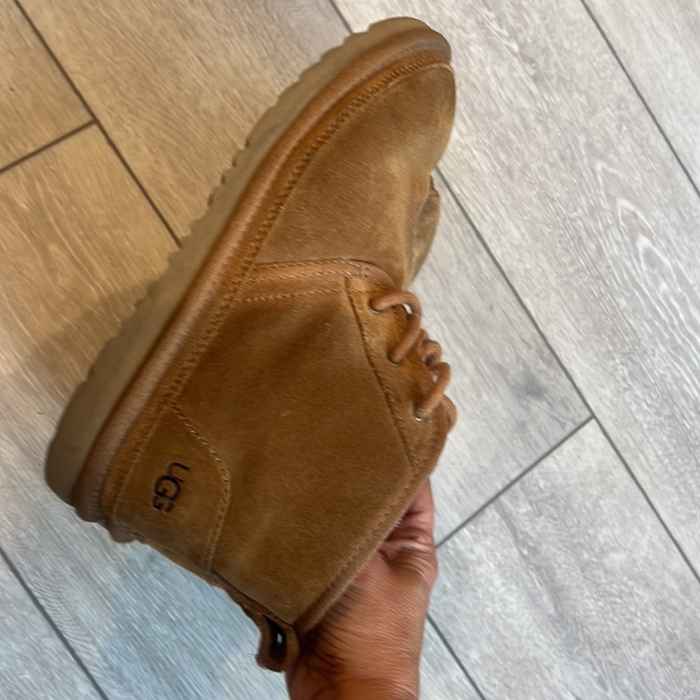 Ugg chestnut Nueumal tie suede sheepskin suede winter boots size 5/6 - Picture 10 of 12